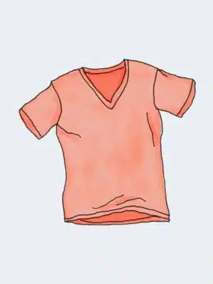 Dummy V-Neck T-Shirt - Red